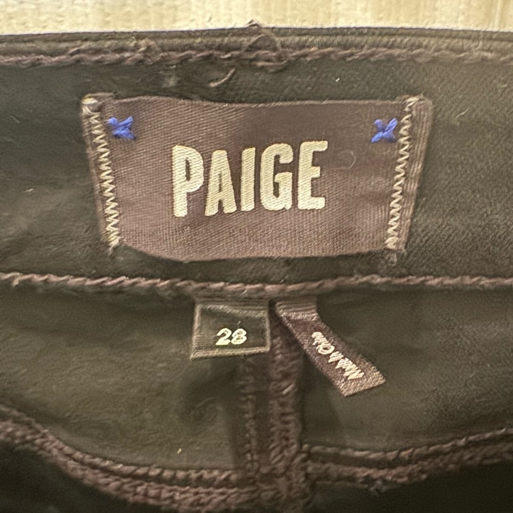 Paige Hoxton Ultra Skinny Coated Pearlized Stone Slate Gray Jeans 28 Anthro - Picture 4 of 5
